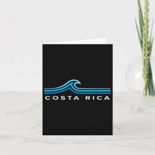Cartão Ondas da Costa Rica Vintage Homens Mulheres Menina