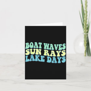 Cartão Ondas de Barco Raios de Sol Dias de Lago Divertido