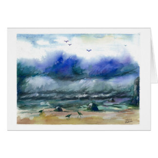 Cartão Ondas de oceano poderosas