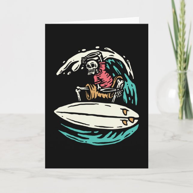 CARTÃO ONDAS DE SURF DO SKELETON WAVE RIDER (Frente)