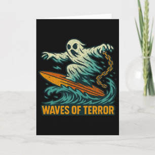 Cartão Ondas De Terror Arte De Surfista Fantasma Engraçad