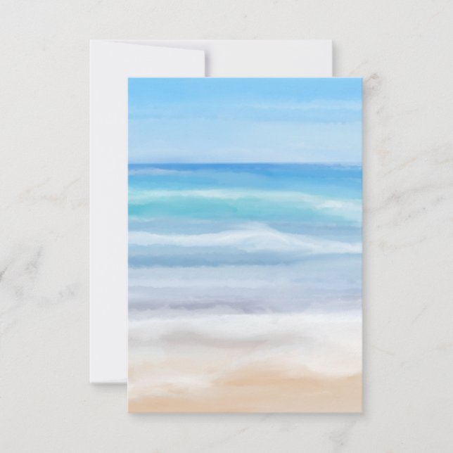 Cartão Ondas Divertidas Em Um Dia Ensolarado Na Praia (Frente)