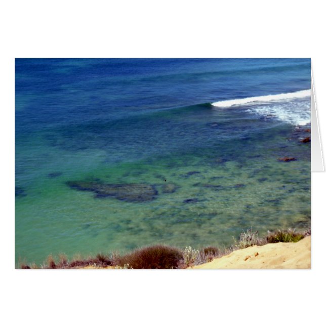 Cartão Ondas do Oceano Gentil (Frente Horizontal)