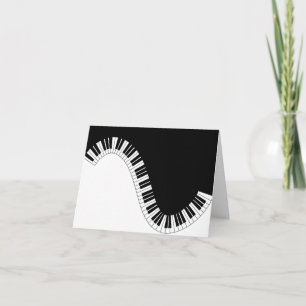 Cartão Ondas do teclado do Piano