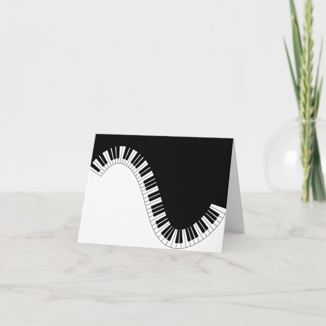 Cartão Ondas do teclado do Piano (Frente)