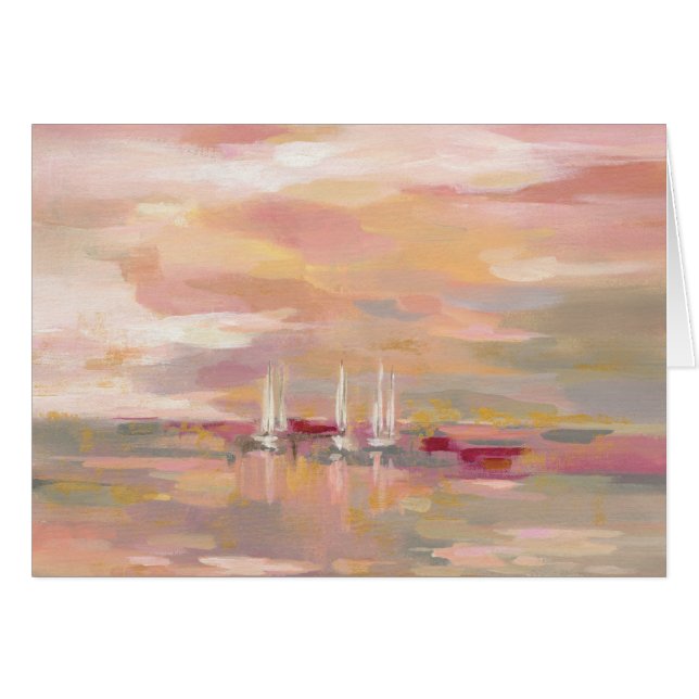 Cartão Ondas dos carmesins (Frente Horizontal)