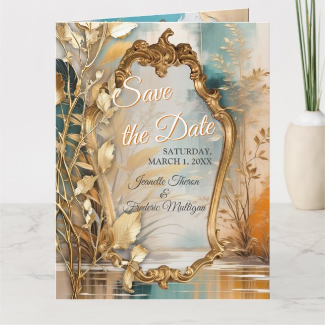 Cartão Ondas e cenários orientais artísticos asiáticos (Frente)