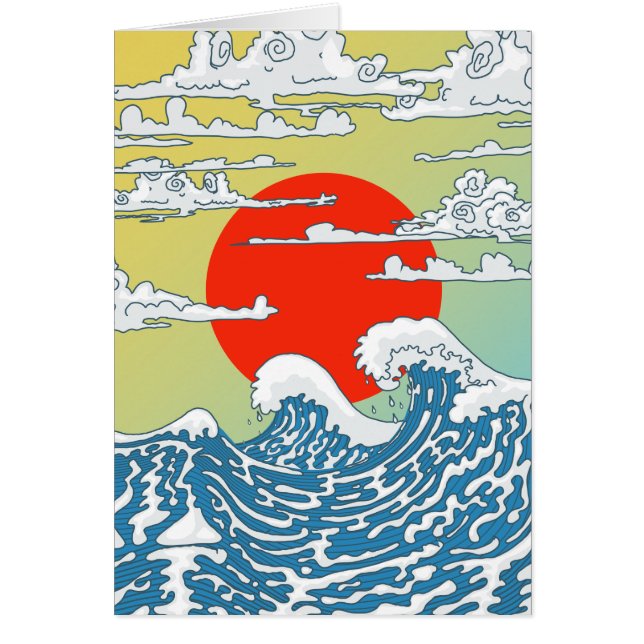 Cartão Ondas Japonesas (Frente)