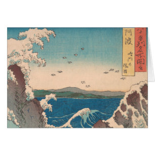 Cartão Ondas Japonesas Naruto Redemoinho Oceano Arte
