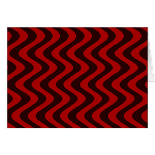 Cartão Ondas trémulos (preto/vermelho)