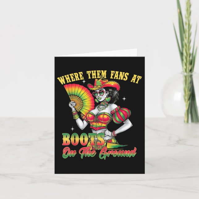 Cartão Onde Eles Fãs Na 12 De Junta, A Cowgirl Se Inicia (Frente)