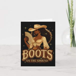Cartão Onde Eles Ventilam No Arranque Da Cowgir Preta