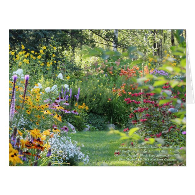 Cartão Onde Três Jardins Se Encontram (Frente horizontal)