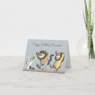 Cartão Onde Vivem os Monstros Feliz Aniversário