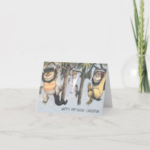 Cartão Onde Vivem os Monstros   Feliz Aniversário