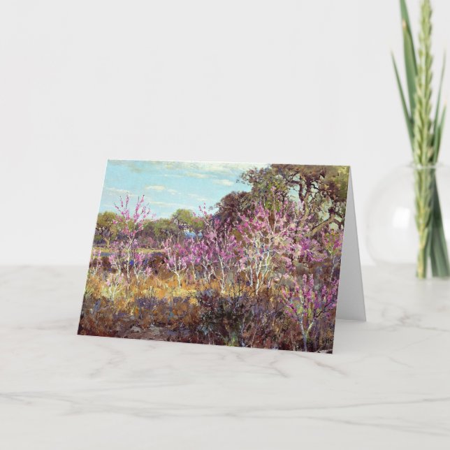 Cartão Onderdonk - Árvores Redbud em Bloom em Primaveras  (Frente)