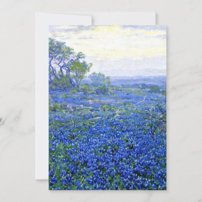 Cartão Onderdonk - Dia da Nuvem, Bluebonnets San Antonio (Frente)