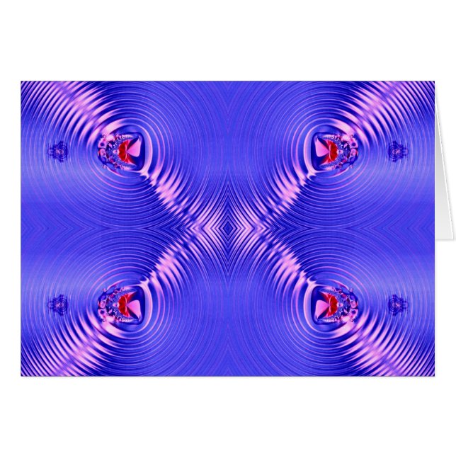 Cartão Ondinhas azuis (Frente Horizontal)