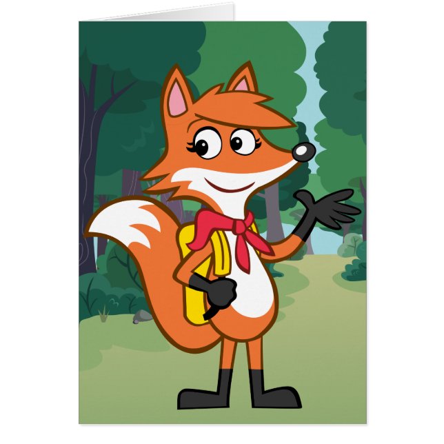 Cartão Ondulação do Fox do rick | Scarlett da guarda (Frente)