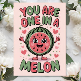 Cartão One in a Melon – Fun Watermelon Birthday Card