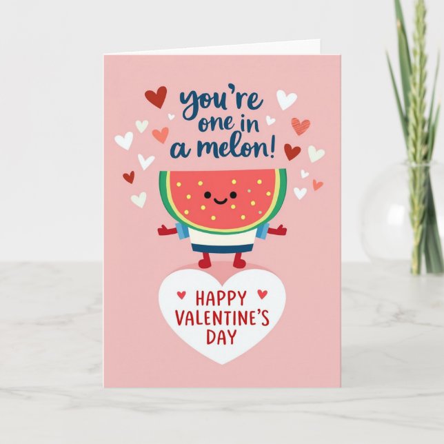 Cartão One In A Melon Valentines Day Card (Frente)
