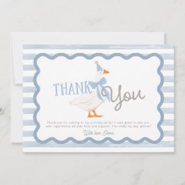 Cartão One Silly Goose Boy 1st Birthday Thank You