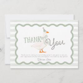 Cartão One Silly Goose Boy 1st Birthday Thank You