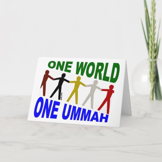 Cartão One World One Ummah (Frente)