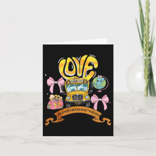 Cartão Ônibus De Transporte Esquadrão De Volta À Escola