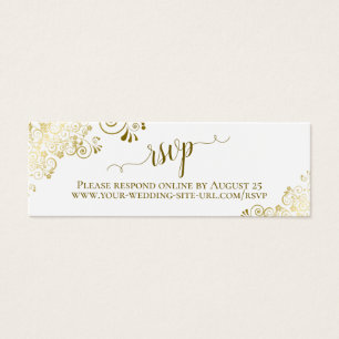 Cartão online RSVP de Casamento Branco para Amigo