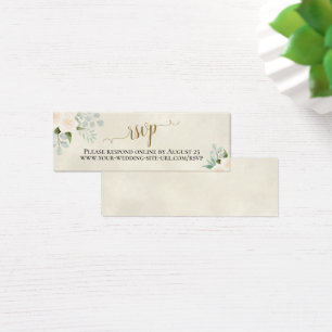 Cartão Online RSVP de Casamento de Rosas Brancas 