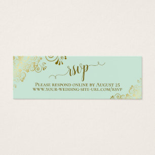 Cartão Online RSVP de Casamento Verde da Casa Ver