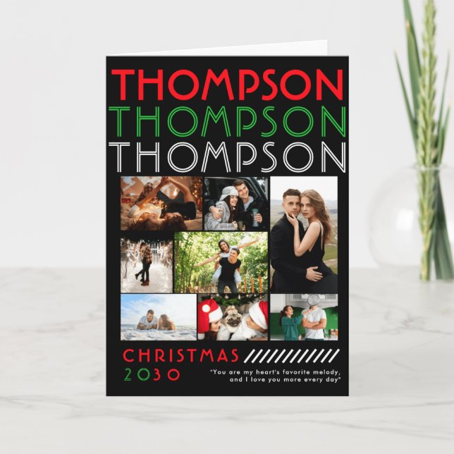 Cartão Only You Photo Collage Couples Christmas Cture  (Frente)