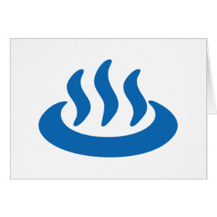 Cartão Onsen ♨ Hot Primavera 温 泉 Sinal Japonês