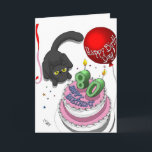 Cartão Onyx 80th Birthday Card<br><div class="desc">Onyx 80th Birthday Card</div>