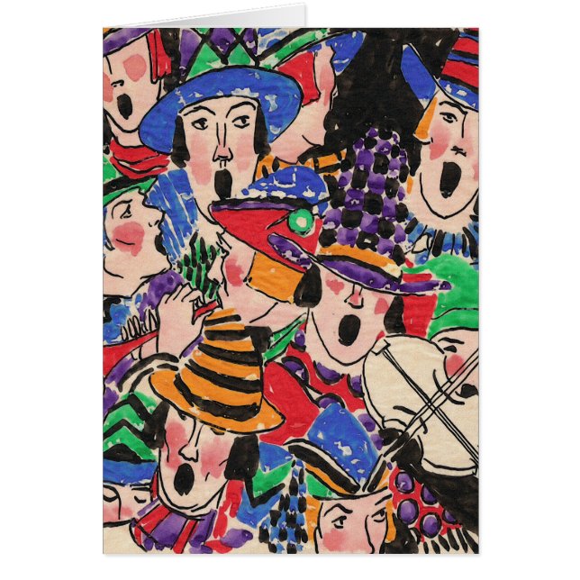 Cartão Onze Cabeças a Caroling (Frente)