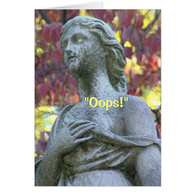 CARTÃO "OOPS! WARDROBE MALFUNCTION (Frente)