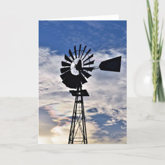 Cartão Opal Sky Windmill - 5 X 7 card, blank inside