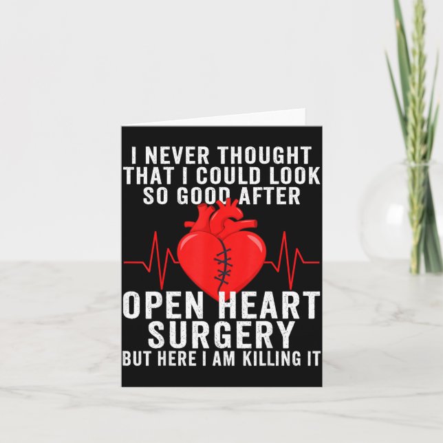 Cartão Open Heart Surgery Survivor Coronary Artery Byp  (Frente)