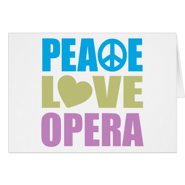 Cartão Ópera do amor da paz (Frente horizontal)
