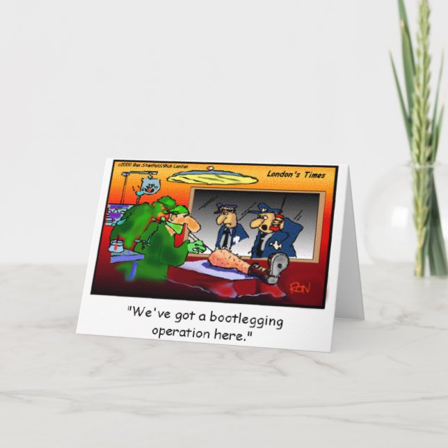 Cartão Operação de Bootleg Camisetas e presentes engraçad (Frente)