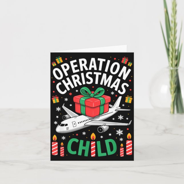 Cartão Operation Christmas Child Family Matching Xmas Fun (Frente)