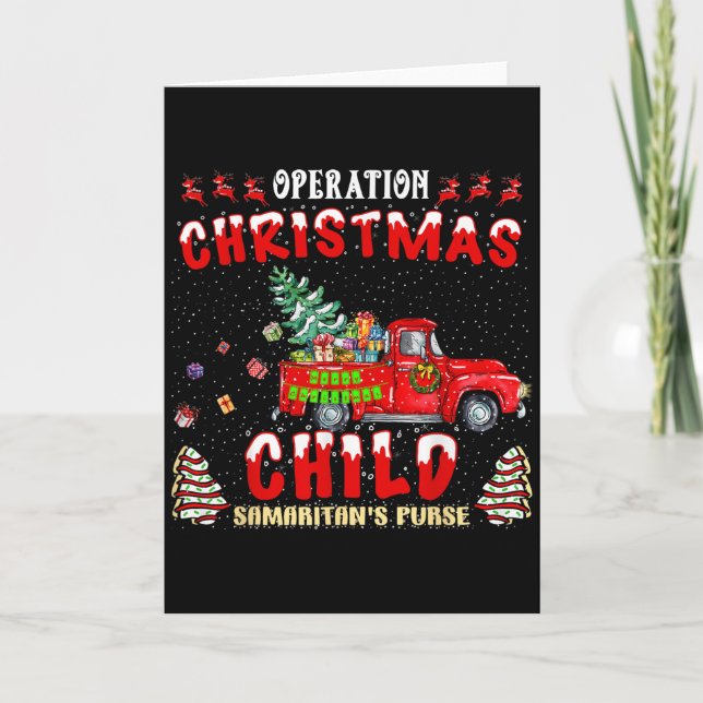 Cartão Operation Christmas Child Funny Family Matching Xm (Frente)