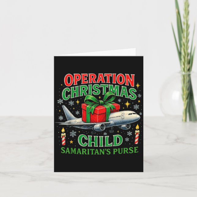 Cartão Operation Christmas Child Samaritan’s Purse Design (Frente)