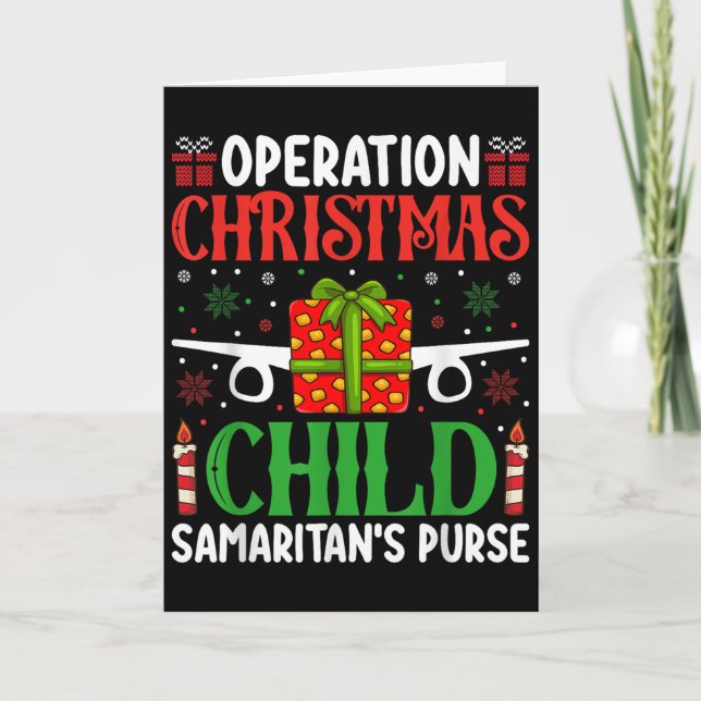 Cartão Operation Christmas Child Samaritan's Purse Chirst (Frente)