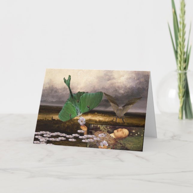 Cartão Ophelia With Moths Card (Frente)