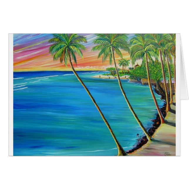 Cartão Opinião de Lahaina da praia do bebê (Frente Horizontal)