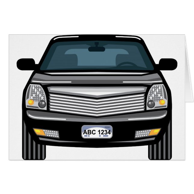 Cartão Opinião dianteira preta de SUV (Frente Horizontal)