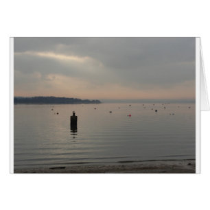 Cartão Opinião do inverno do porto de Poole