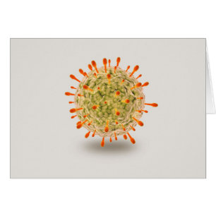 Cartão Opinião microscópica o vírus de herpes 2